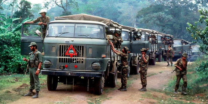 Los camiones IFA le dieron una gran movilidad al ejército sandinista en los años ochenta. LA PRENSA/ ARCHIVO PERSONAL/ ÓSCAR NAVARRETE